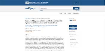Physical Activity and Reduced Pain with Spinal
                                    Cord
                                    Stimulation article by Dr. Henry E. Vucetic